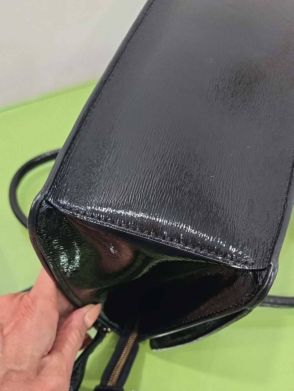 Kate Spade Bixby Place Black Patent Satchel with Gold Hardware and Wallet